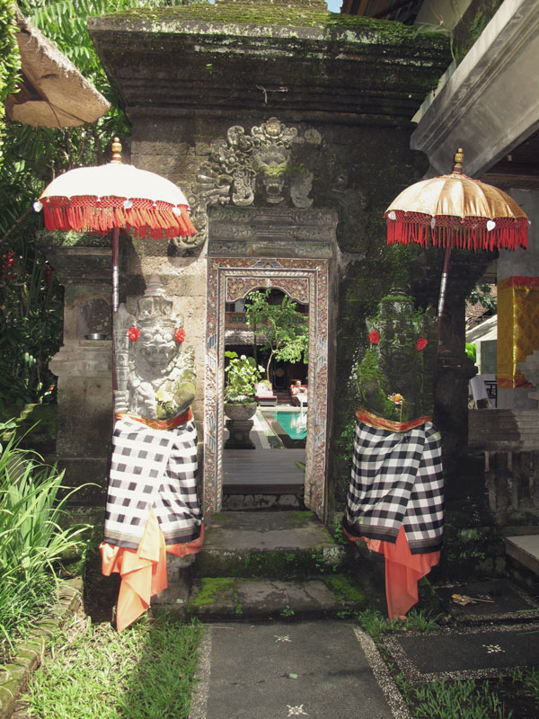 Old door porch in Bali.